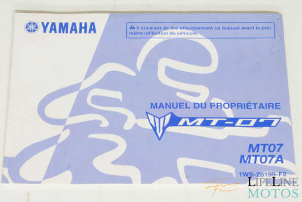 Manuel constructeur Yamaha mt07 1WS 28199-F2-1
